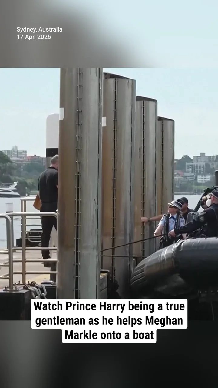 Watch Prince Harry being a true gentleman as he helps Meghan Markle onto a boat