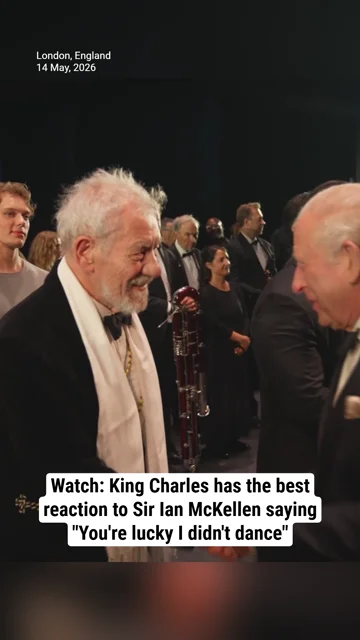 Watch: King Charles has the best reaction to Sir Ian McKellen saying "You're lucky I didn't dance"