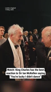 Watch: King Charles has the best reaction to Sir Ian McKellen saying "You're lucky I didn't dance"