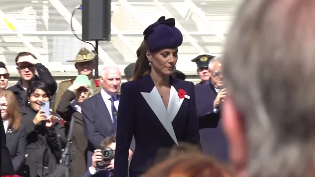 Princess of Wales looks visibly emotional as she lays a wreath to honor fallen soldiers