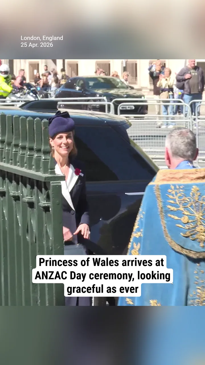 Princess of Wales arrives at ANZAC Day Ceremony, looking graceful as ever
