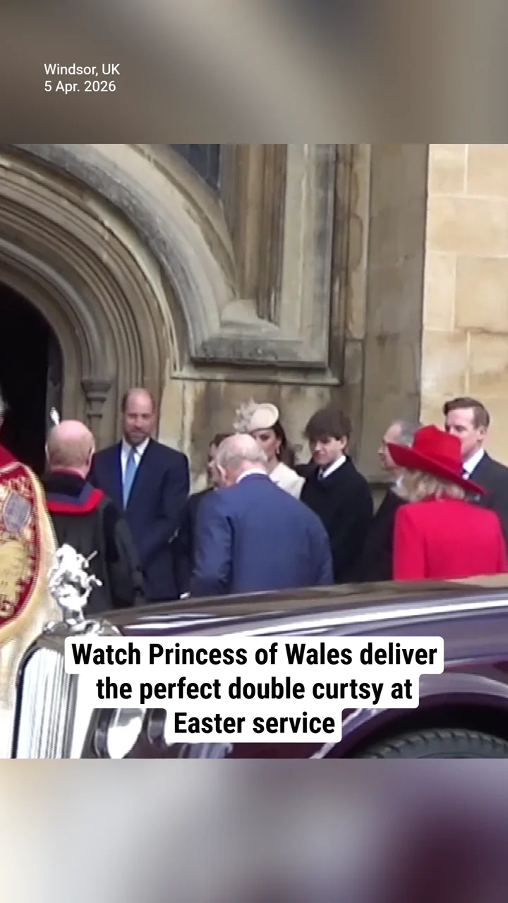 Watch Princess of Wales deliver the perfect double curtsy at Easter service