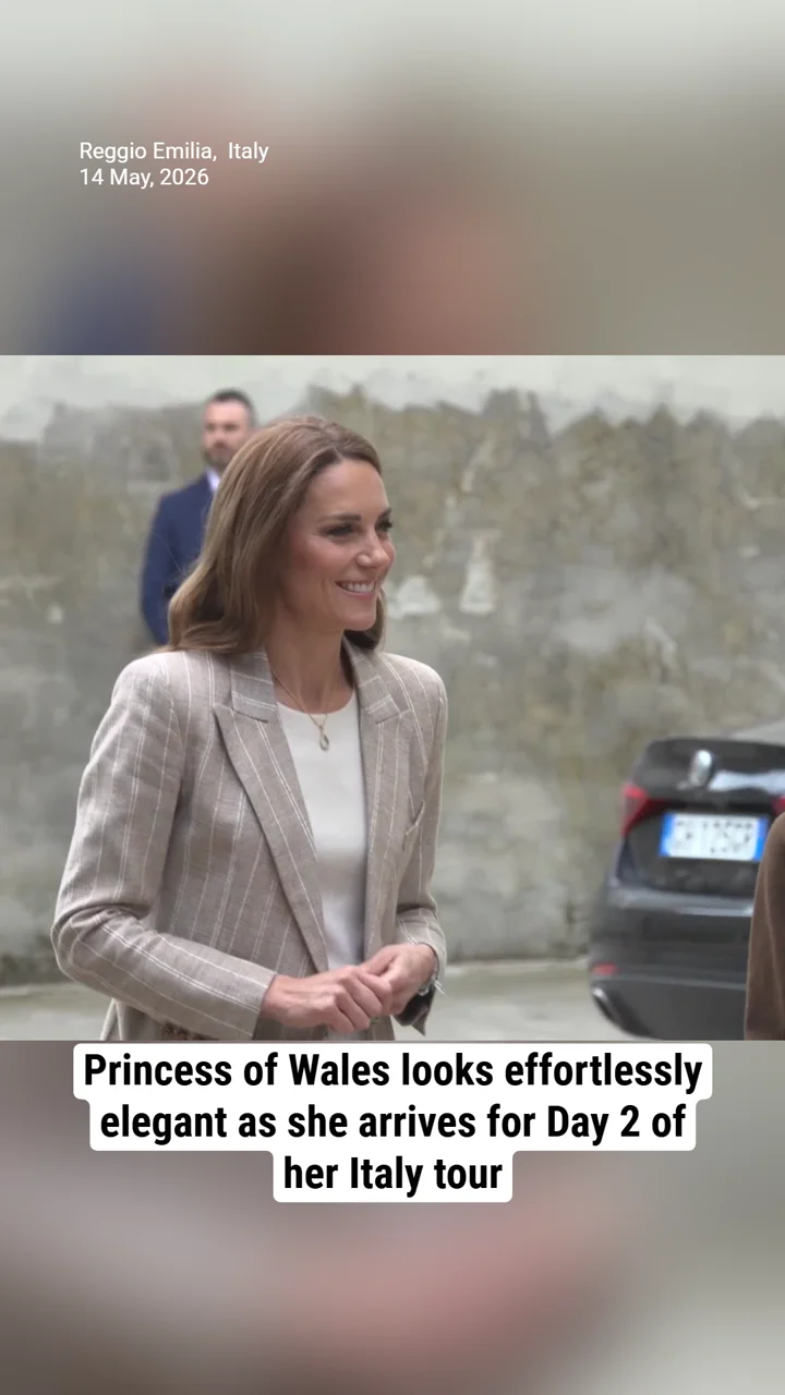 Princess of Wales lookg effortlessly elegant as she arrives for Day 2 of her Italy tour