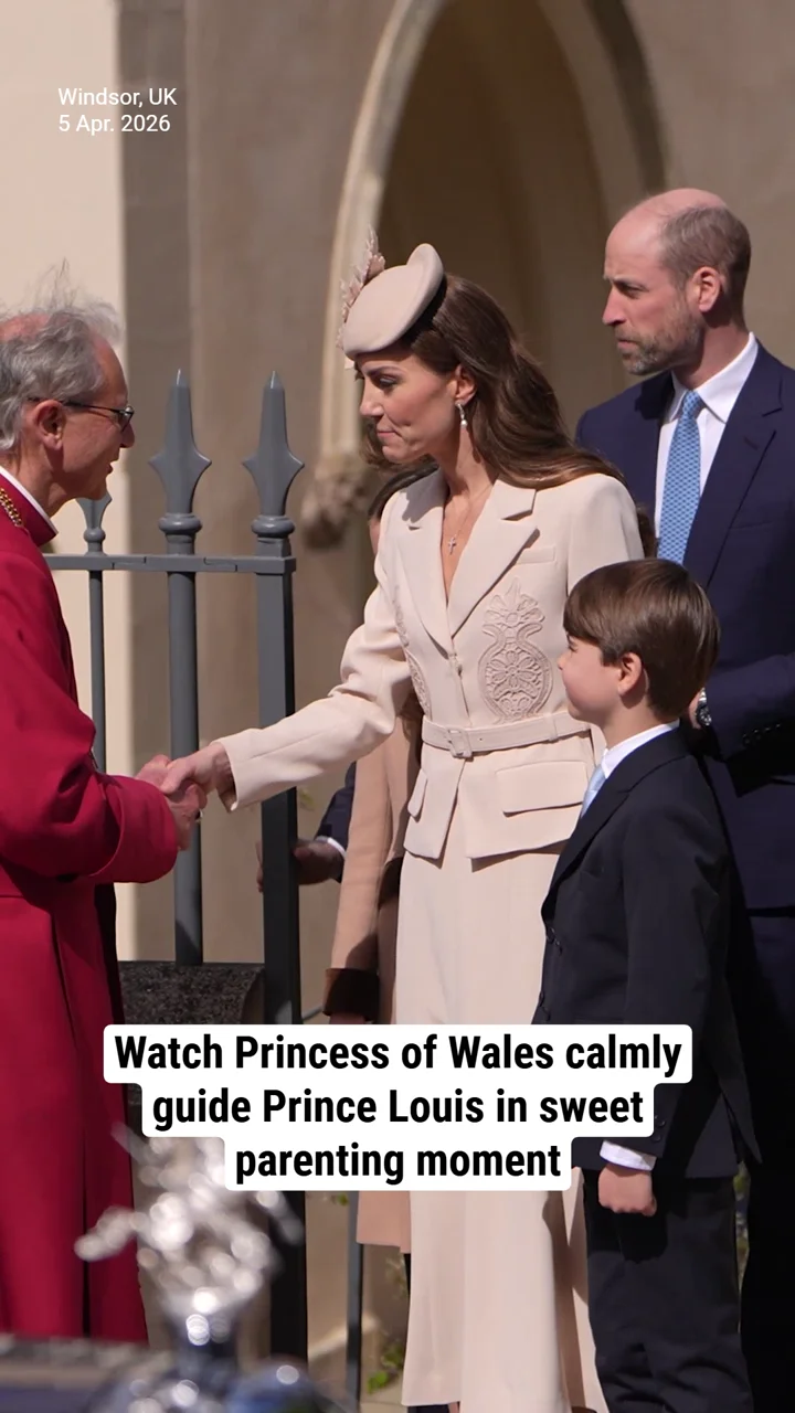Watch Princess of Wales calmly guide Prince Louis in sweet parenting moment