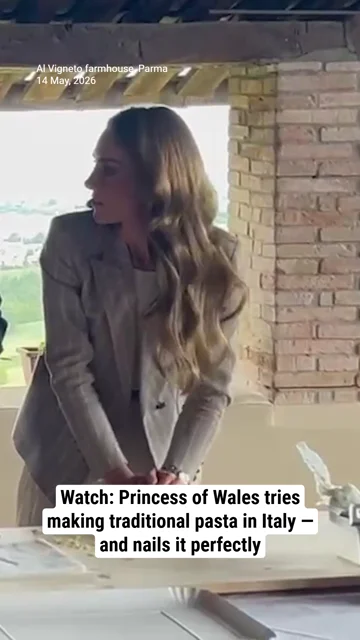 Watch: Princess of Wales tries making traditional pasta in Italy — and nails it perfectly