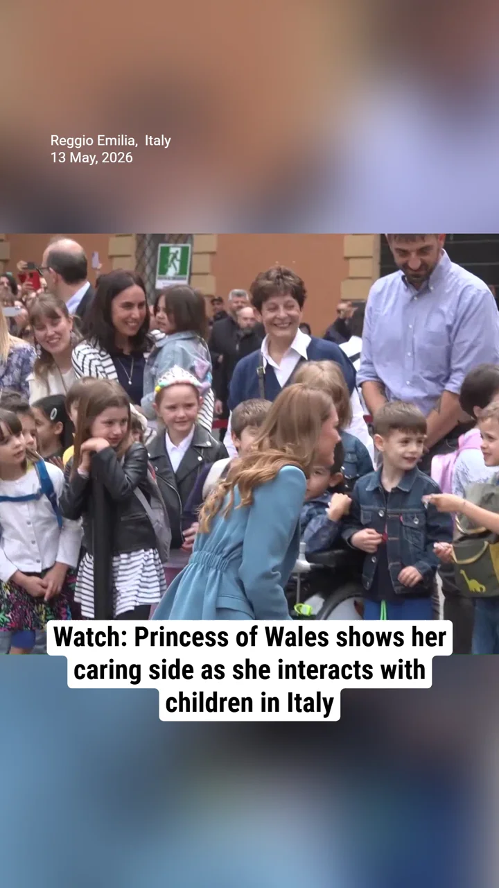 Watch: Princess of Wales shows her caring side as she interacts with children in Italy