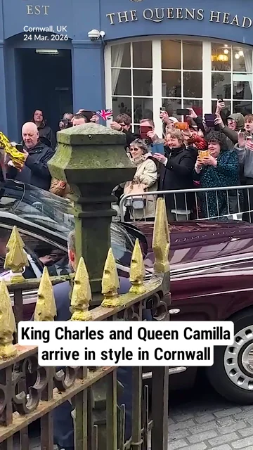 King Charles and Queen Camilla arrive in style in Cornwall