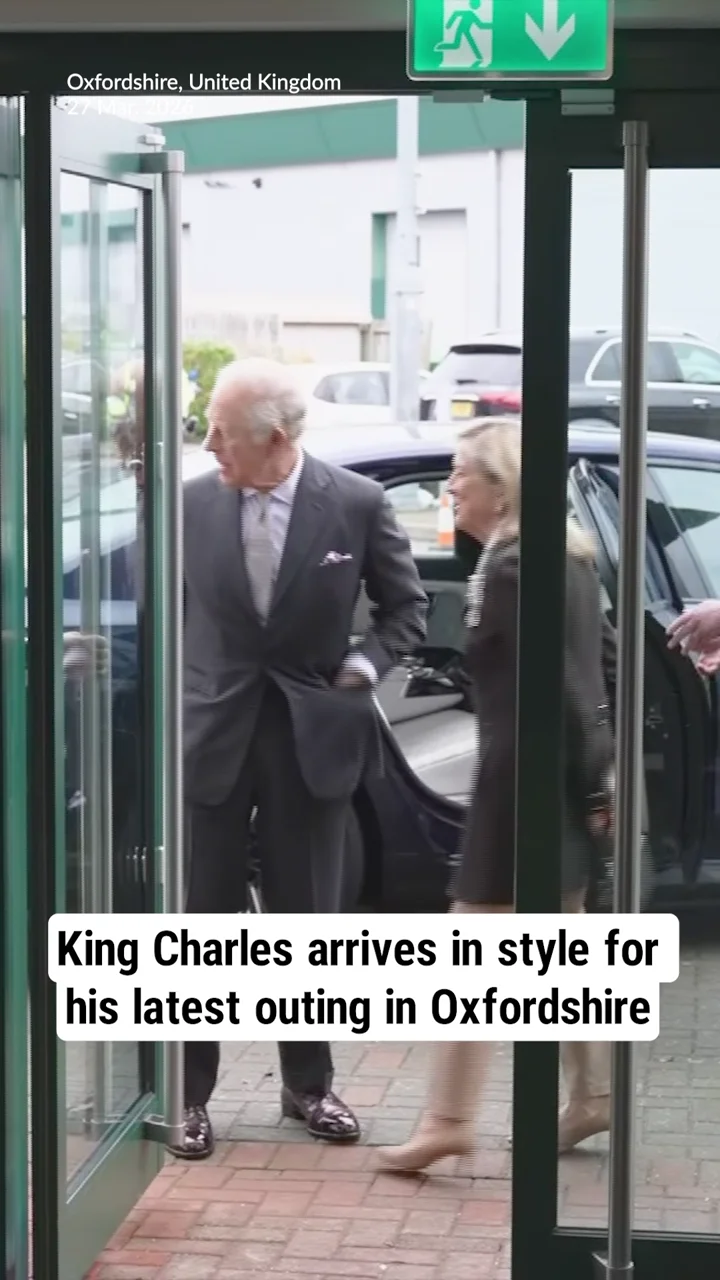 King Charles arrives in style for his latest outing in Oxfordshire