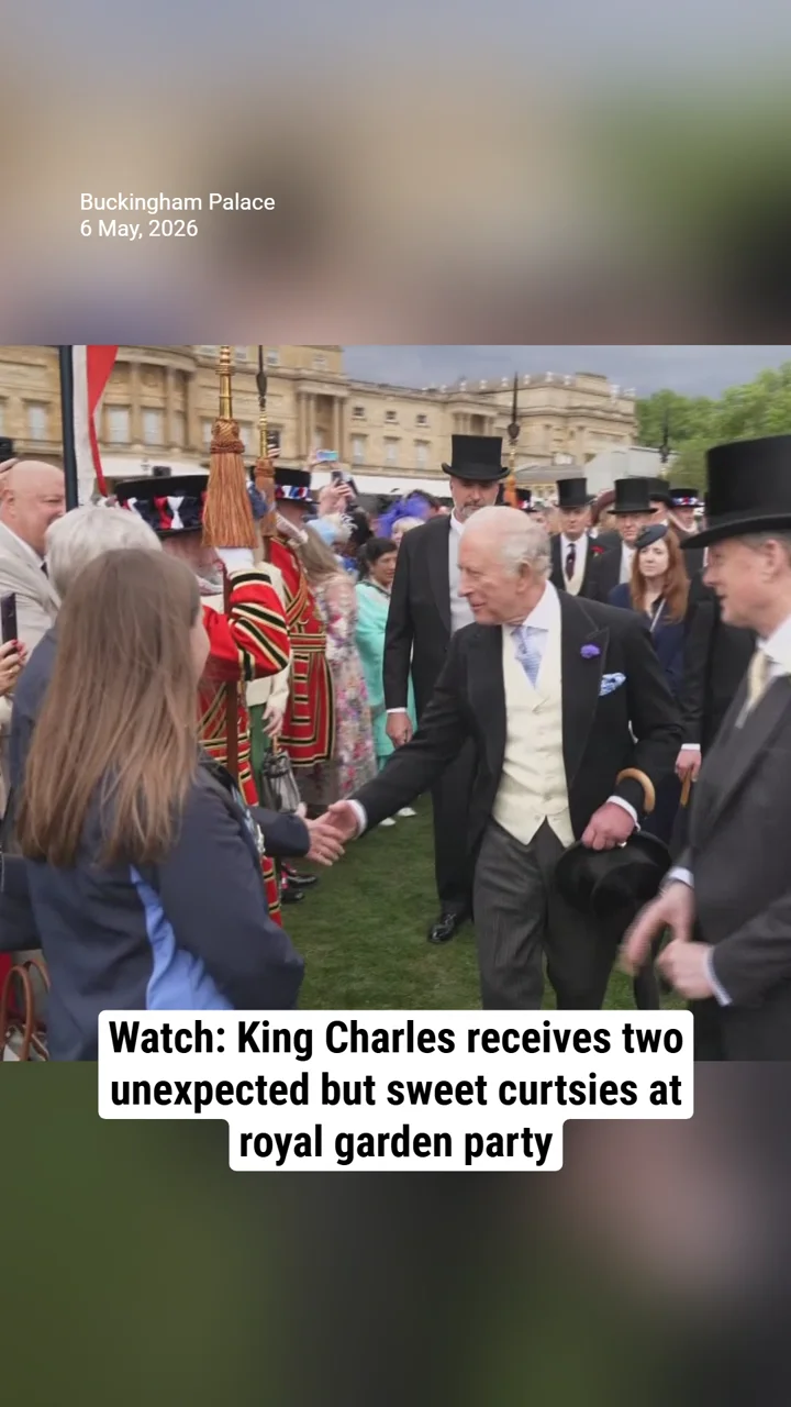 Watch: King Charles receives two unexpected but sweet curtsies at royal garden party