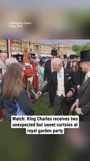 Watch: King Charles receives two unexpected but sweet curtsies at royal garden party