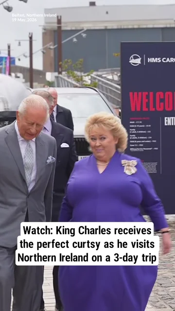 Watch: King Charles receives the perfect curtsy as he visits Northern Ireland on a 3-day trip