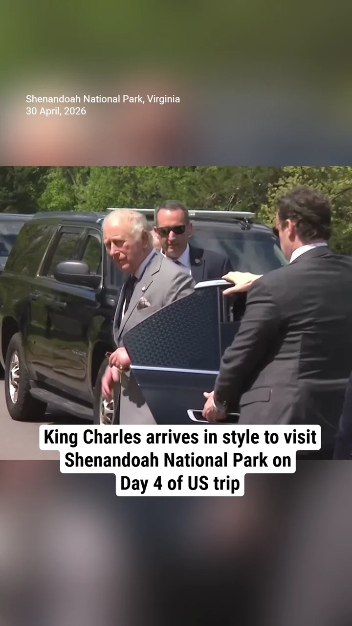 King Charles arrives in style to visit Shenandoah National Park on Day 4 of US trip