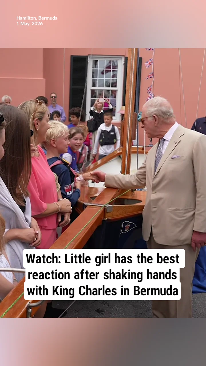 Watch: Little girl has the best reaction after shaking hands with King Charles in Bermuda