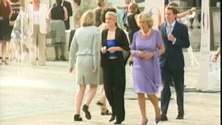 Rewatch the special moment King Charles and Queen Camilla shared their first kiss in public