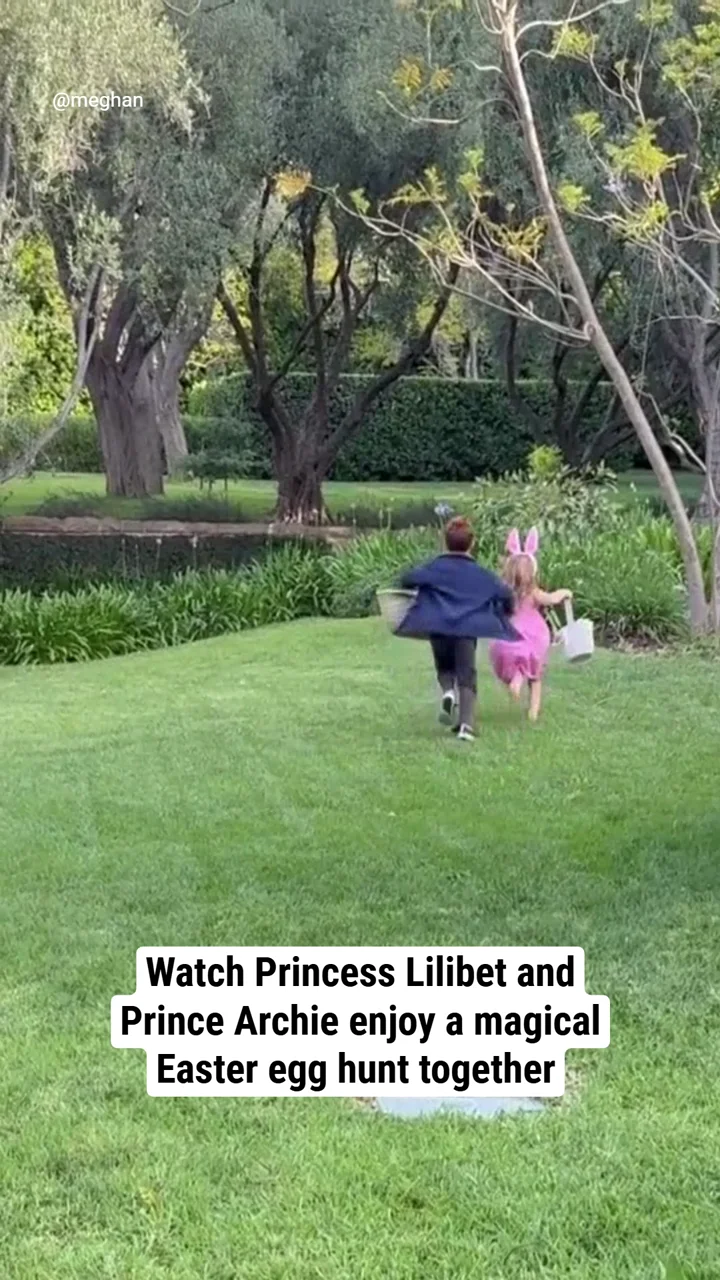 Watch Princess Lilibet and Prince Archie enjoy a magical Easter egg hunt together