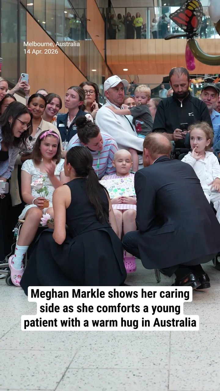 Meghan Markle shows her caring side as she comforts a young patient with a warm hug in Australia