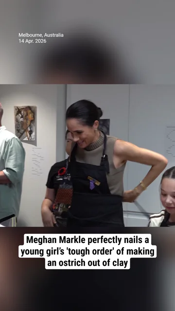 Meghan Markle perfectly nails a young girl’s 'tough order' of making an ostrich out of clay