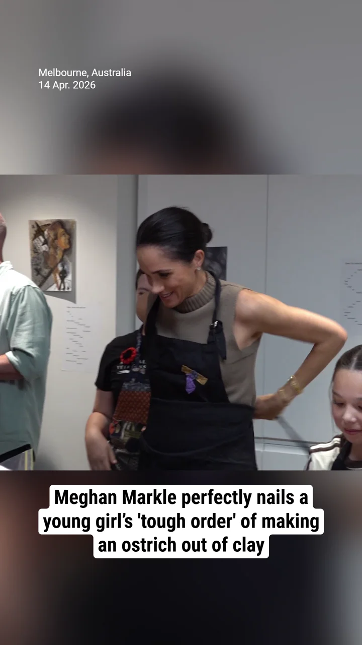 Meghan Markle perfectly nails a young girl’s 'tough order' of making an ostrich out of clay