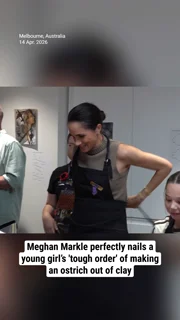 Meghan Markle perfectly nails a young girl’s 'tough order' of making an ostrich out of clay