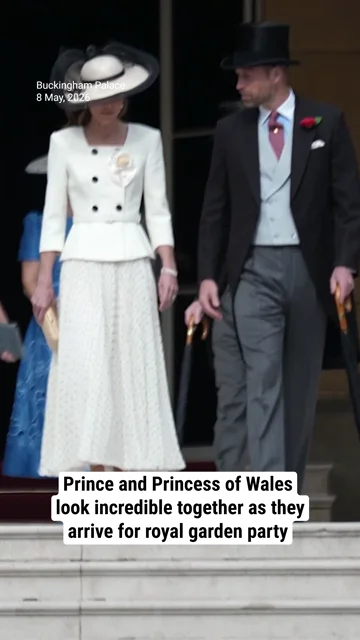 Prince and Princess of Wales look incredible together as they arrive for royal garden party
