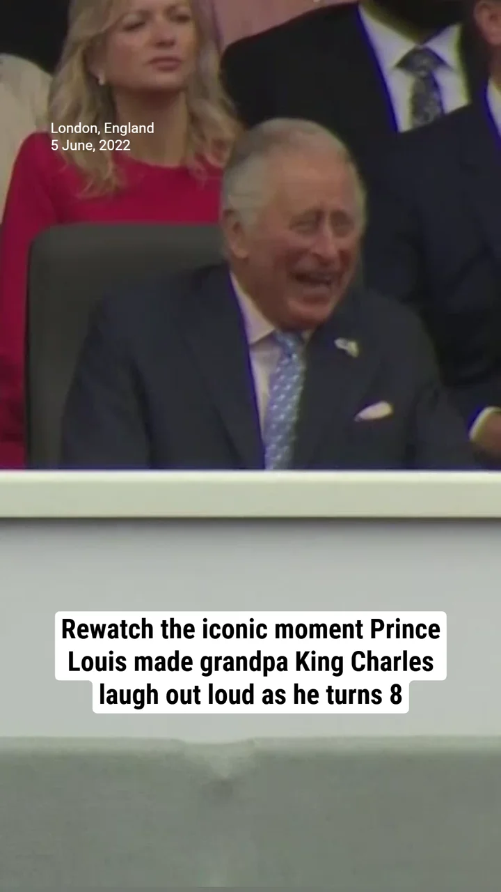 Rewatch the iconic moment Prince Louis made grandpa King Charles laugh out loud as he turns 8