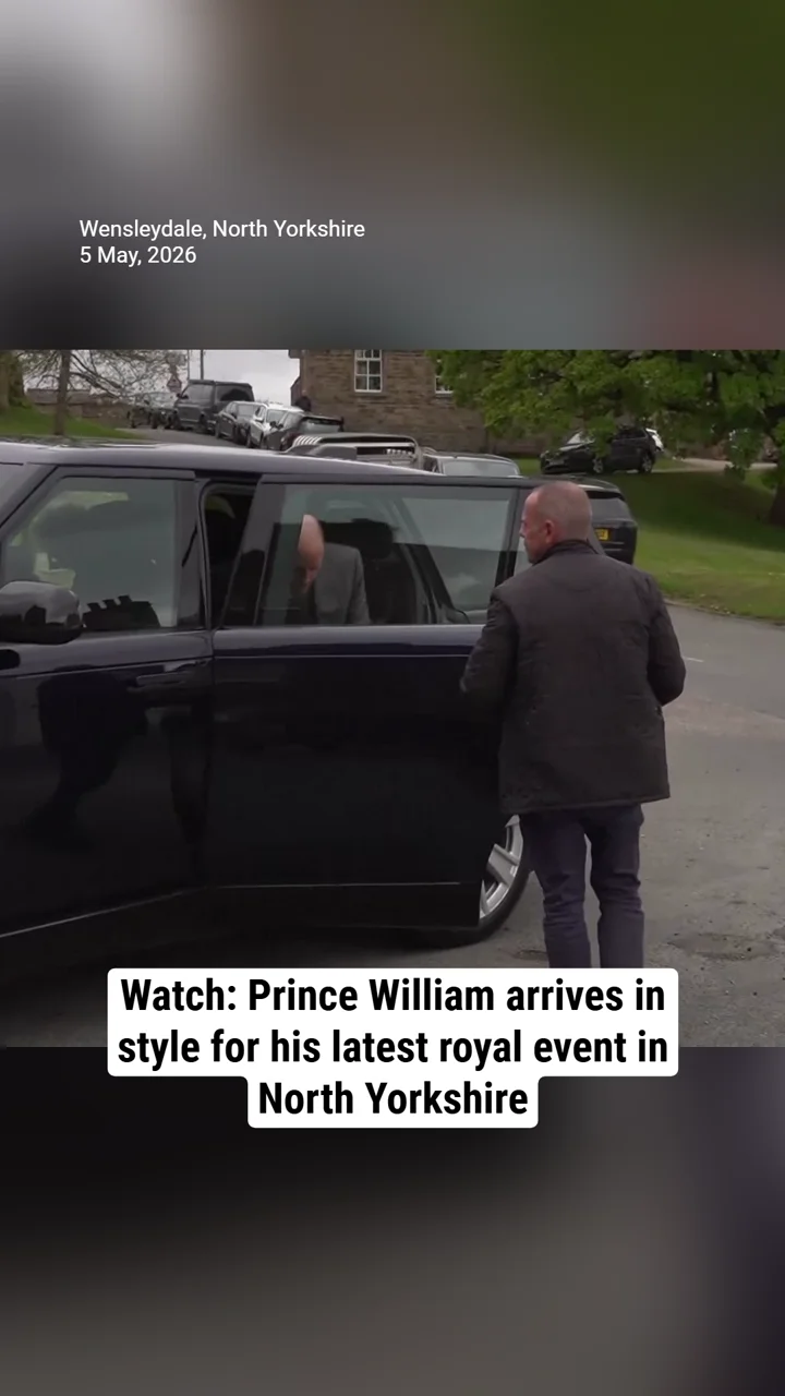Watch: Prince William arrives in style for his latest royal event in North Yorkshire