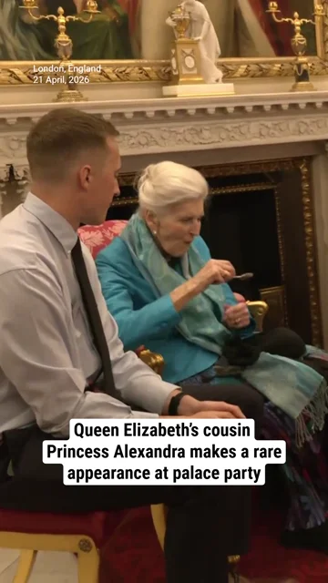 Queen Elizabeth’s cousin Princess Alexandra makes a rare appearance at palace party