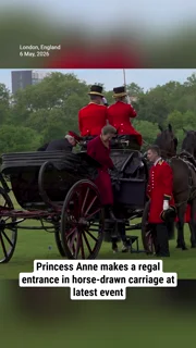Princess Anne makes a regal entrance in horse-drawn carriage at latest event