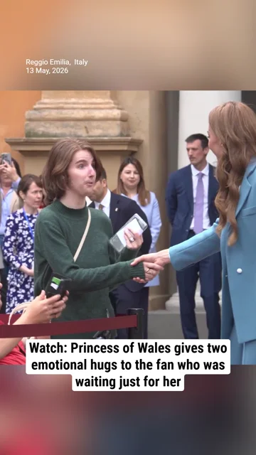 Watch: Princess of Wales gives two emotional hugs to the fan who was waiting just for her