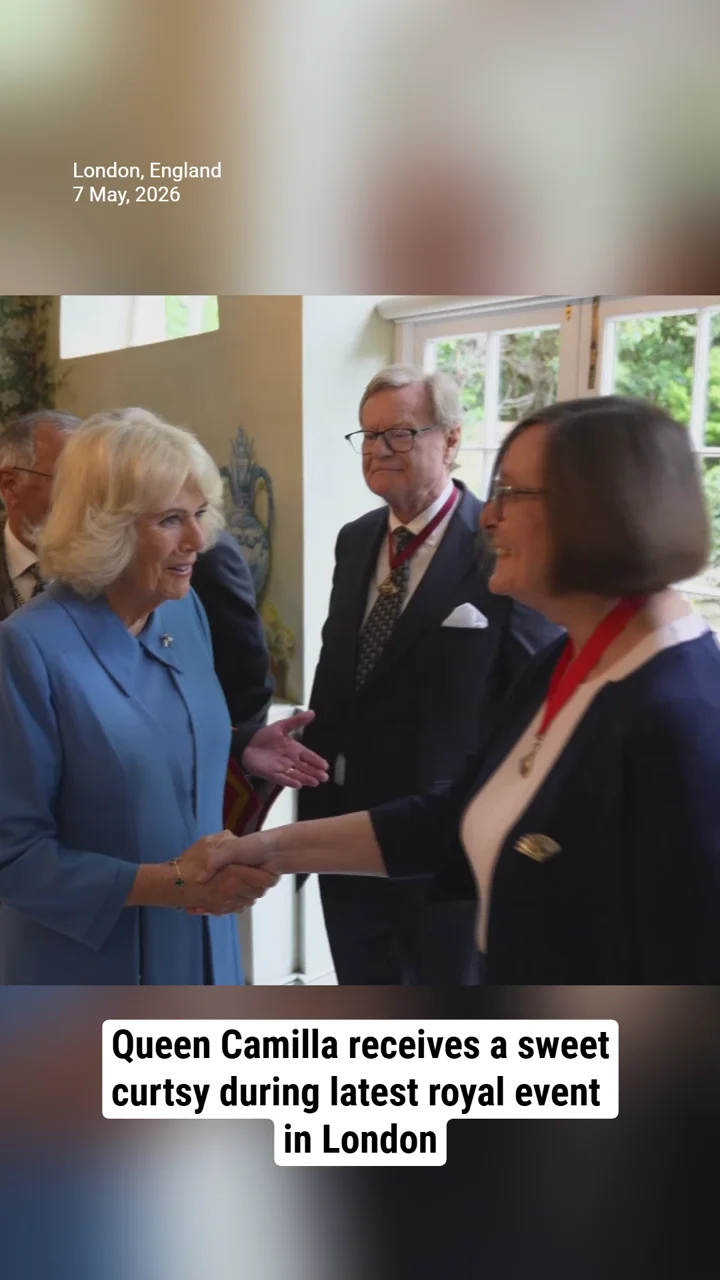Queen Camilla receives a sweet curtsy during latest royal event in London