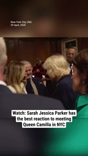 Watch: Sarah Jessica Parker has the best reaction to meeting Queen Camilla in NYC