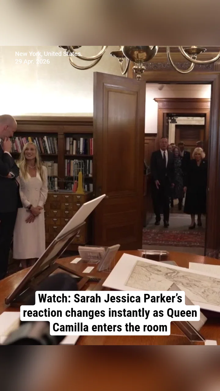 Watch: Sarah Jessica Parker's reaction changes instantly as Queen Camilla enters the room