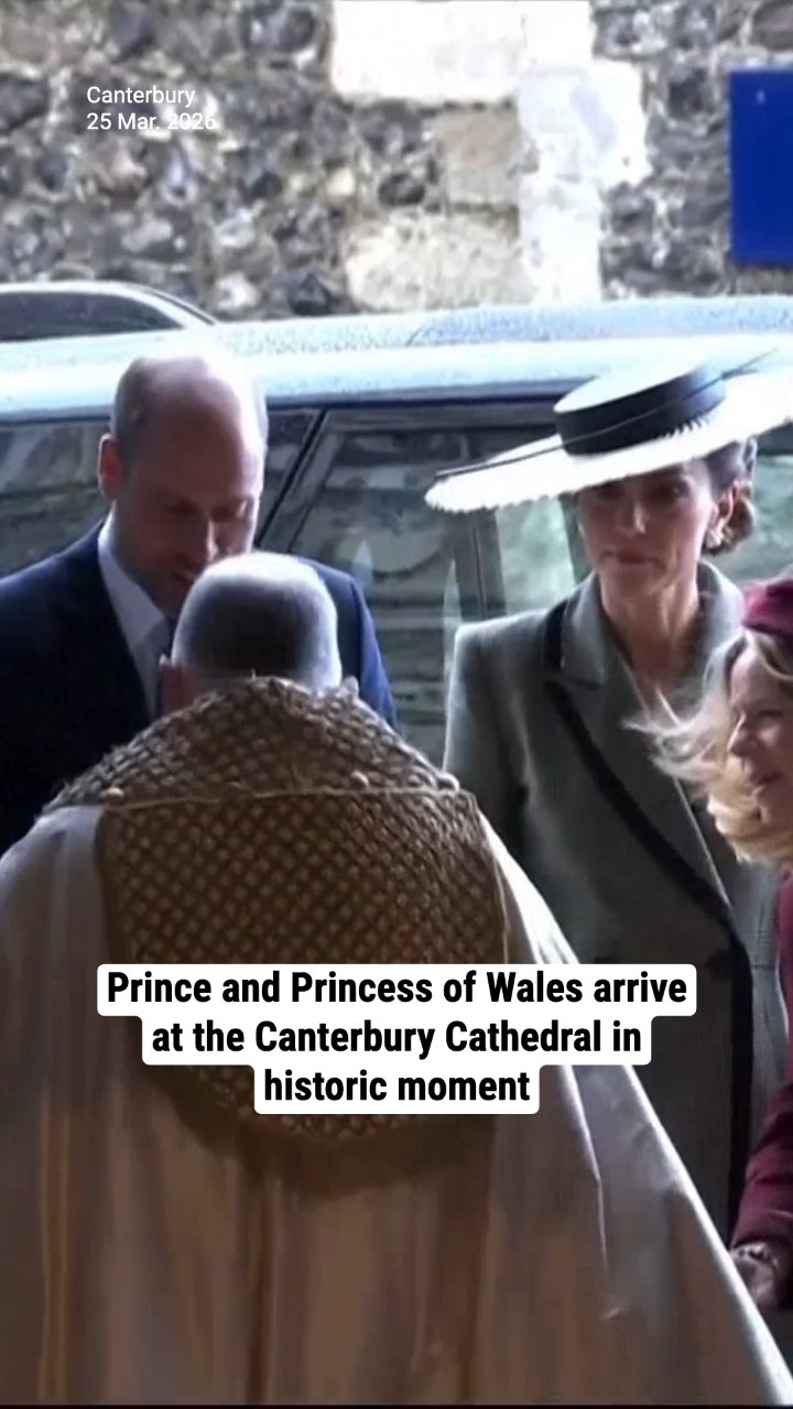 Prince and Princess of Wales arrive at the Canterbury Cathedral in historic moment