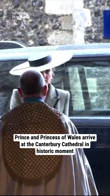 Prince and Princess of Wales arrive at the Canterbury Cathedral in historic moment