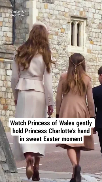 Watch Princess of Wales gently hold Princess Charlotte’s hand in sweet Easter moment
