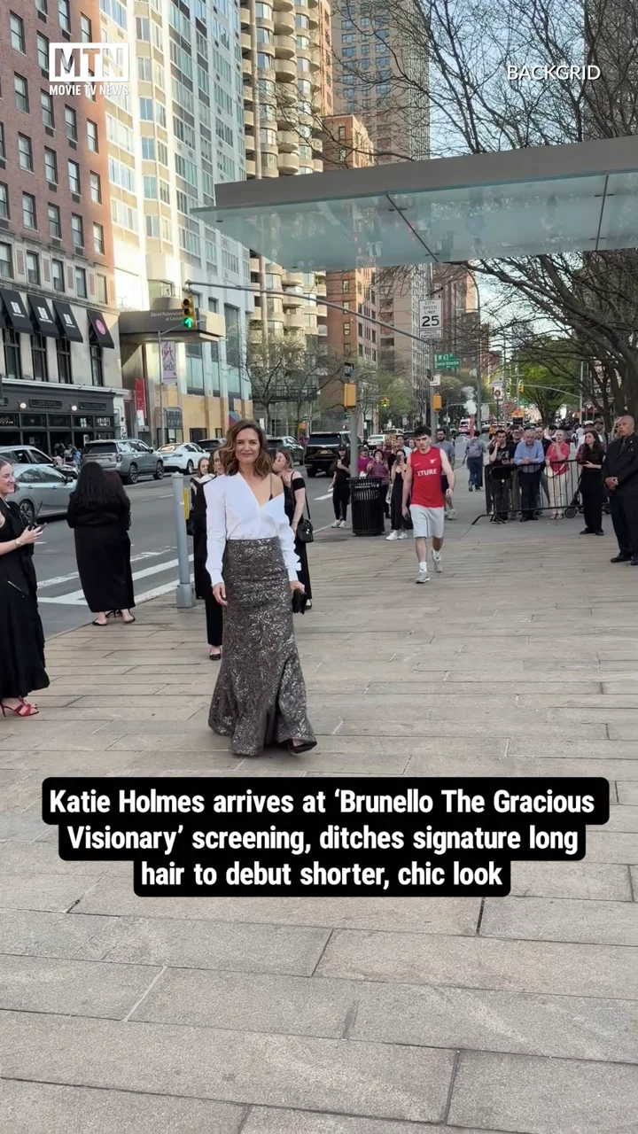 Katie Holmes arrives at ‘Brunello The Gracious Visionary’ screening, ditches signature long hair to debut shorter, chic look