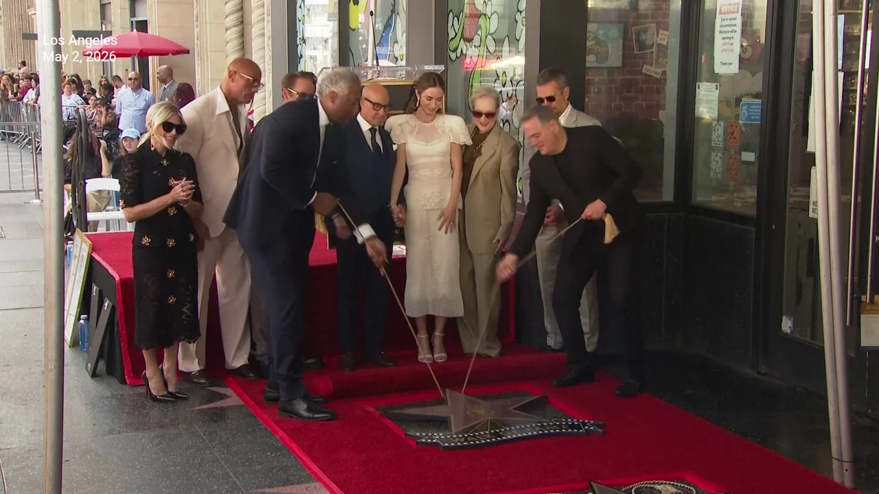 Emily Blunt ribs 'The Devil Wears Prada 2' co-star Stanley Tucci in Walk of Fame 'trample' joke