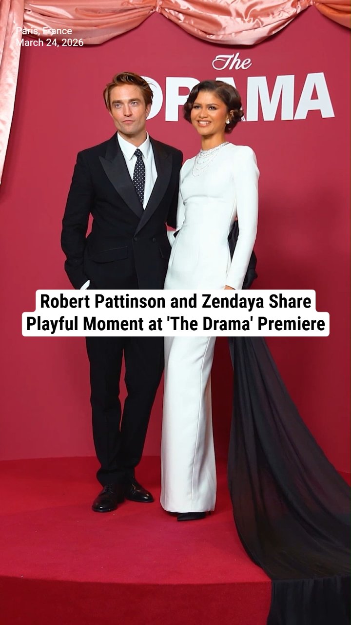 Robert Pattinson and Zendaya Share Playful Moment at 'The Drama' Premiere