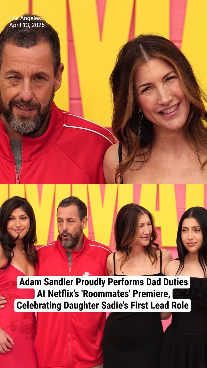Adam Sandler Proudly Performs Dad Duties At Netflix's 'Roommates' Premiere, Celebrating Daughter Sadie's First Lead Role