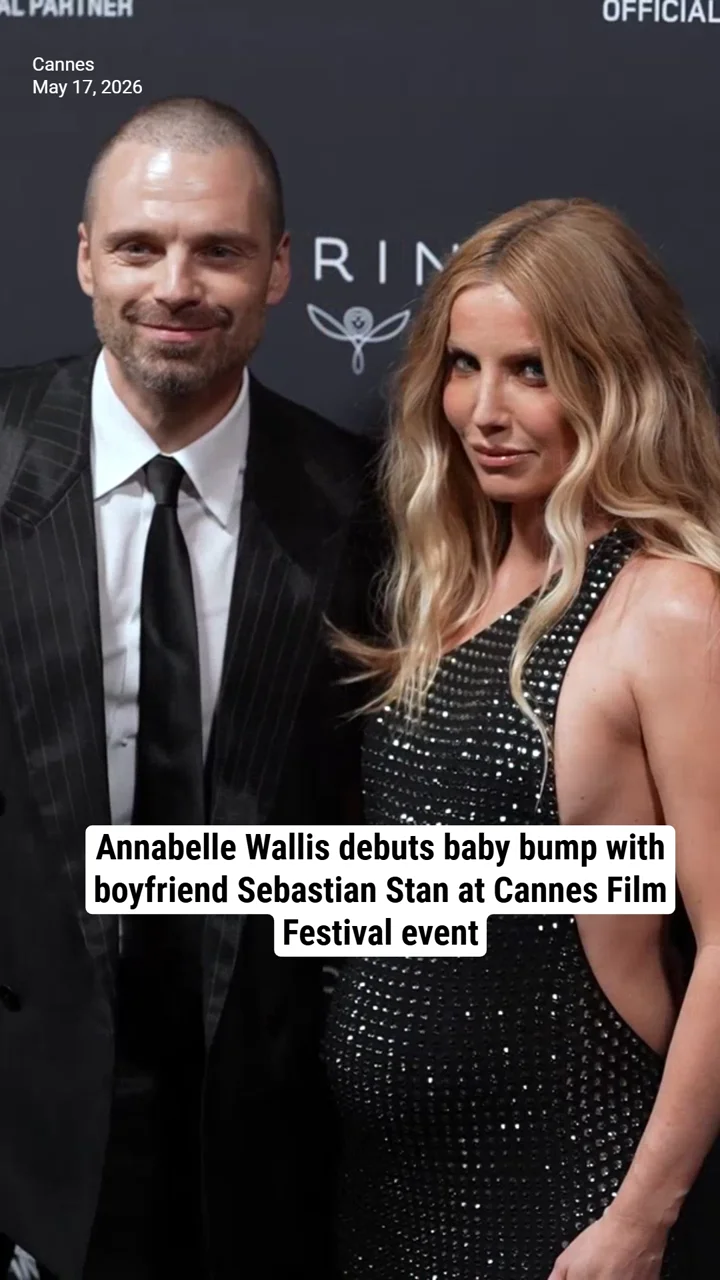 Annabelle Wallis debuts baby bump with boyfriend Sebastian Stan at Cannes Film Festival event