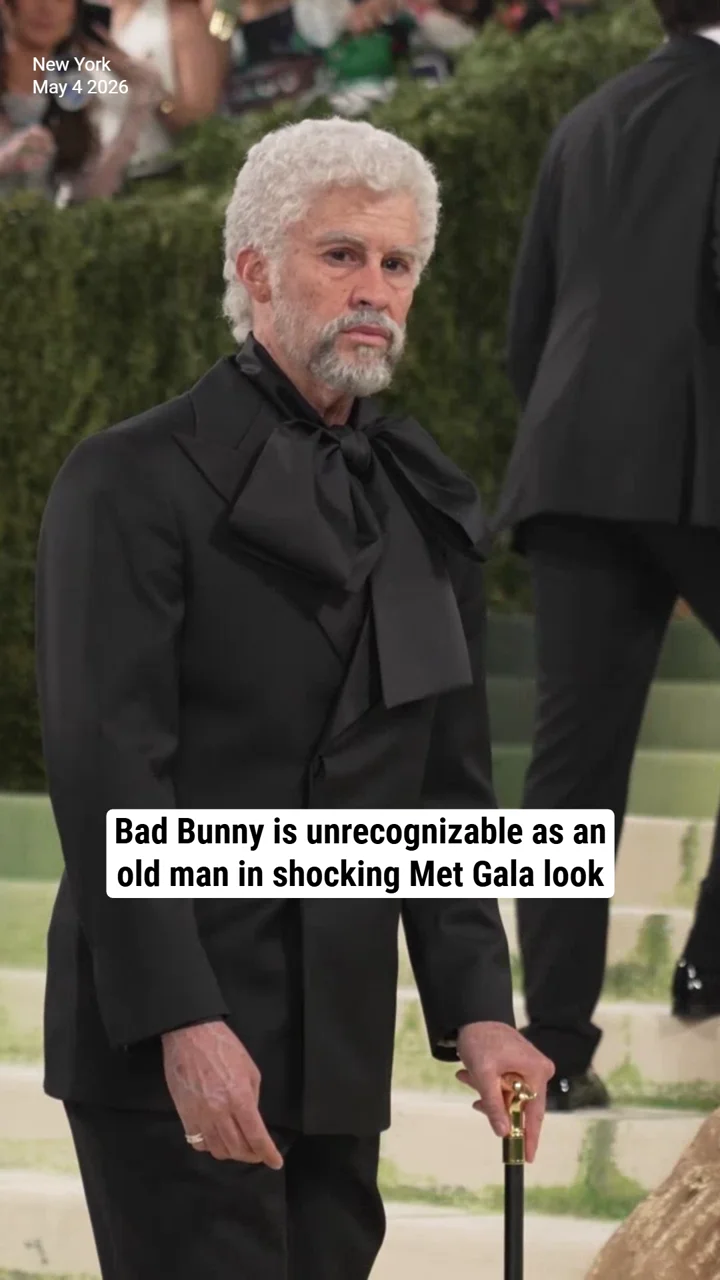 Bad Bunny is unrecognizable as an old man in shocking Met Gala look