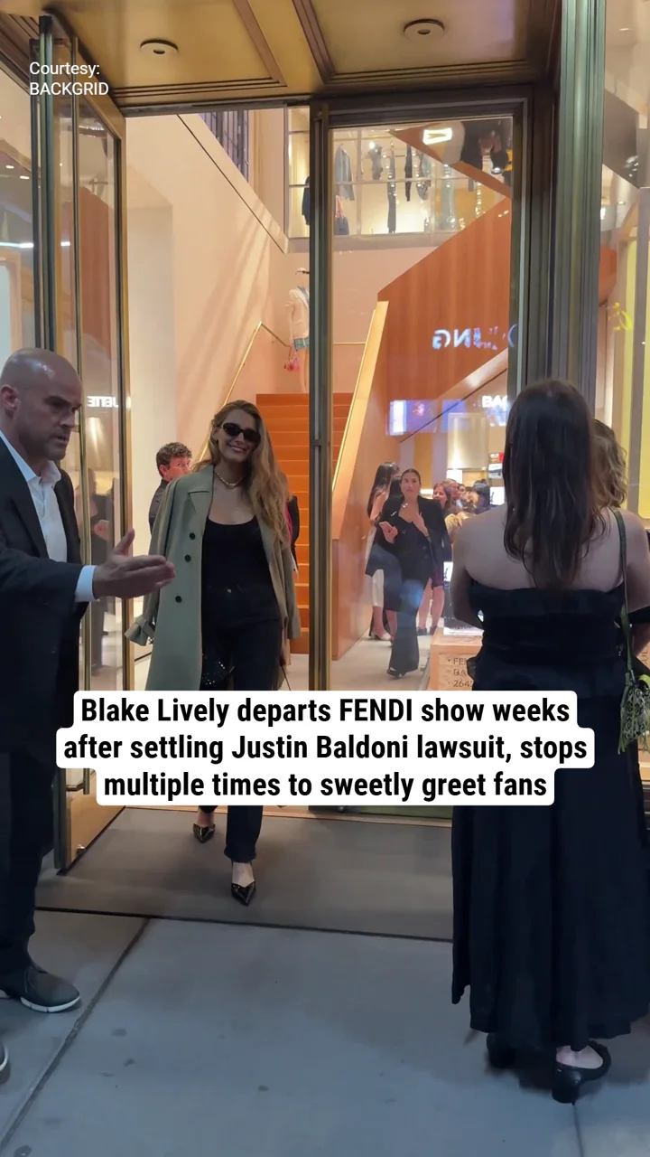 Blake Lively departs FENDI show weeks after settling Justin Baldoni lawsuit, stops multiple times to sweetly greet fans