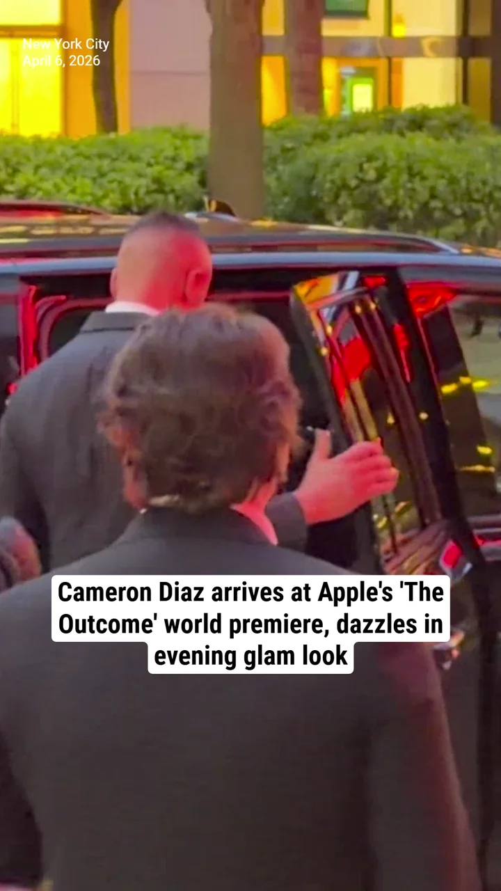 Cameron Diaz arrives at Apple's 'The Outcome' world premiere, dazzles in evening glam look