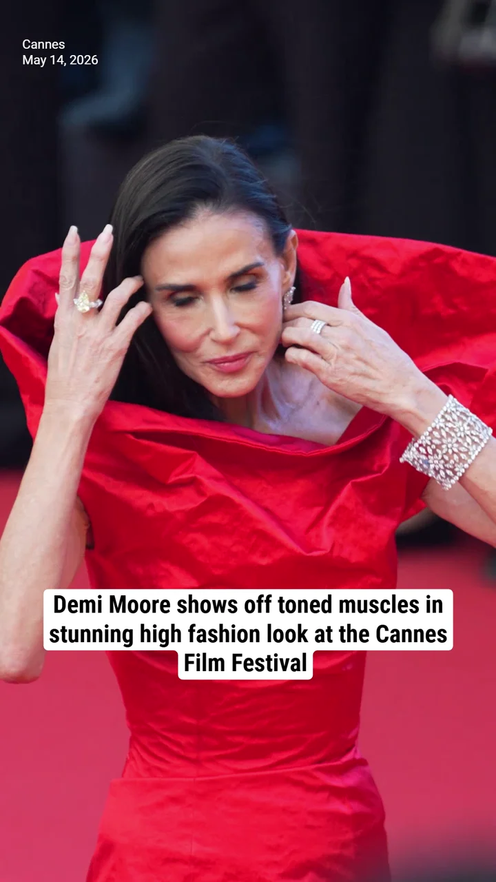 Demi Moore shows off toned muscles in stunning high fashion look at the Cannes Film Festival