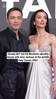 'Gossip Girl' star Ed Westwick adorably kisses wife Amy Jackson at the amfAR Gala Cannes 2026
