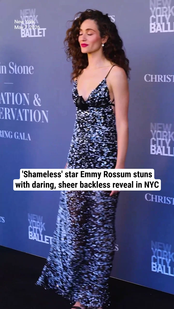 'Shameless' star Emmy Rossum stuns with daring sheer backless reveal in NYC
