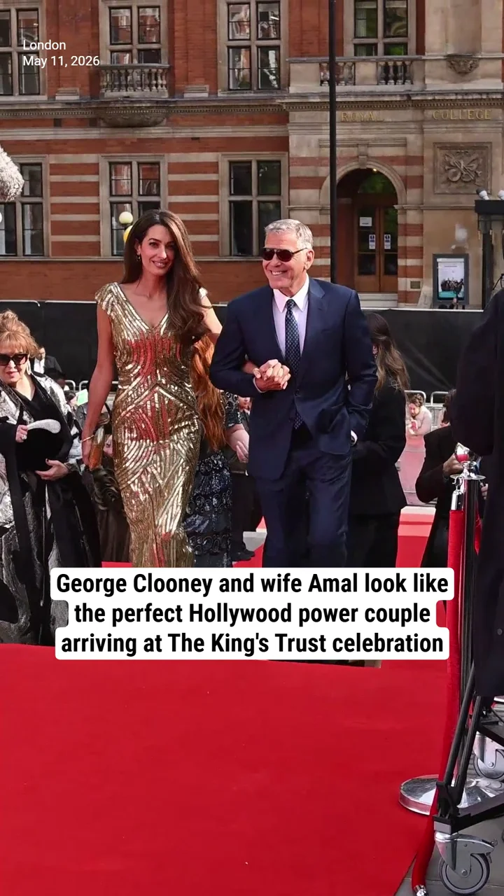 George Clooney and wife Amal look like the perfect Hollywood power couple arriving at The King's Trust celebration