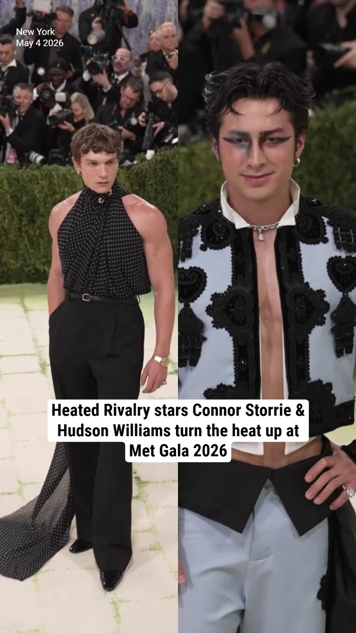 Heated Rivalry stars Connor Storrie & Hudson Williams turn the heat up at Met Gala 2026