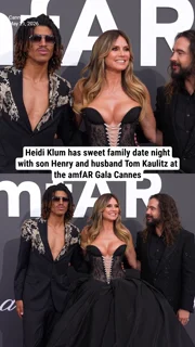 Heidi Klum has sweet family date night with son Henry and husband Tom Kaulitz at the amfAR Gala Cannes