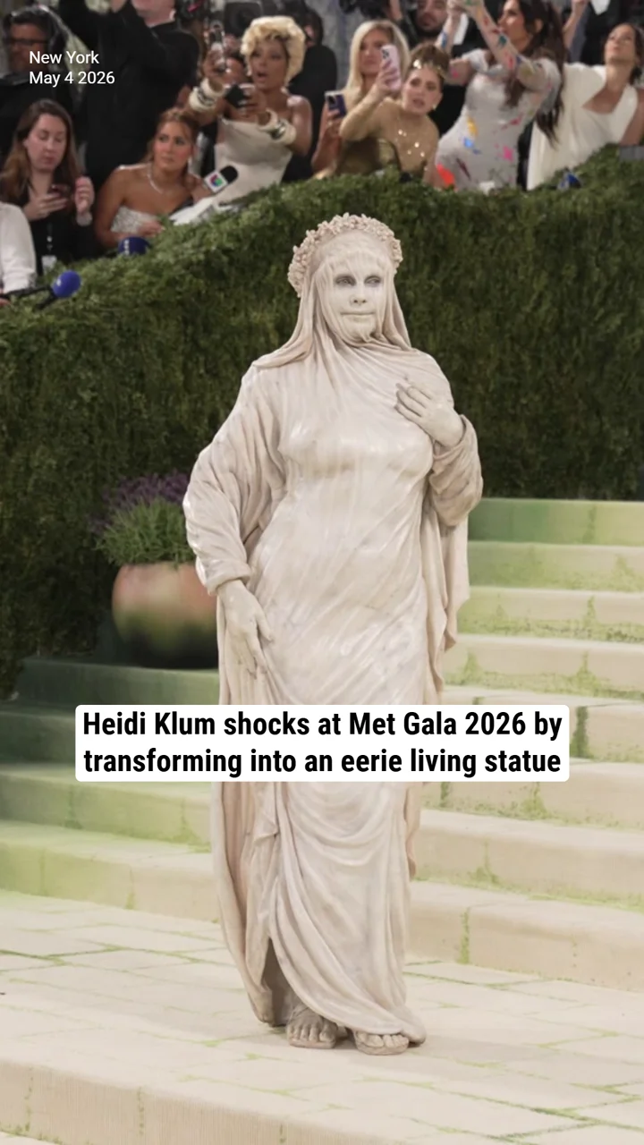 Heidi Klum shocks at Met Gala 2026 by transforming into an eerie living statue